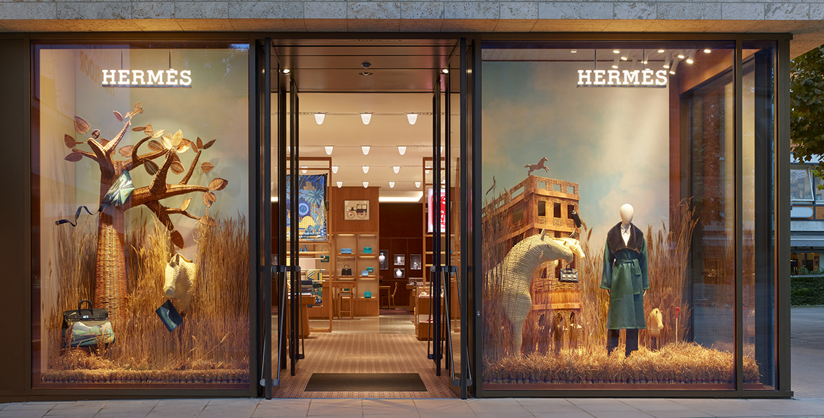 Retail storefront with security film protection